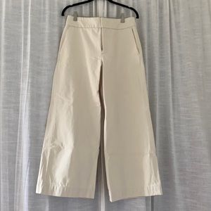 Club monaco wide leg white denim trouser